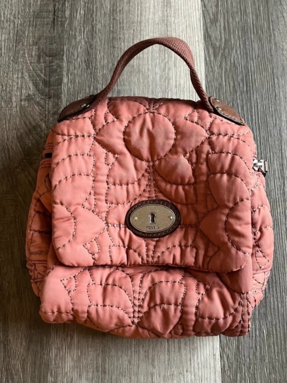 fossil quilted makeup travel bag
